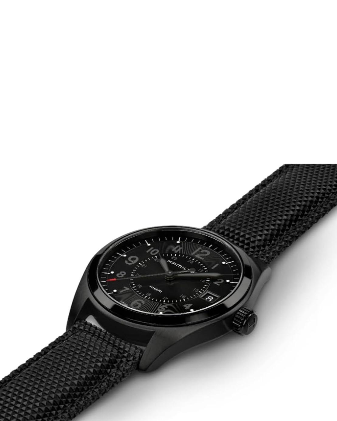 Hamilton Watch Khaki Field Quartz Swiss Made 40mm Watch Black H6840173