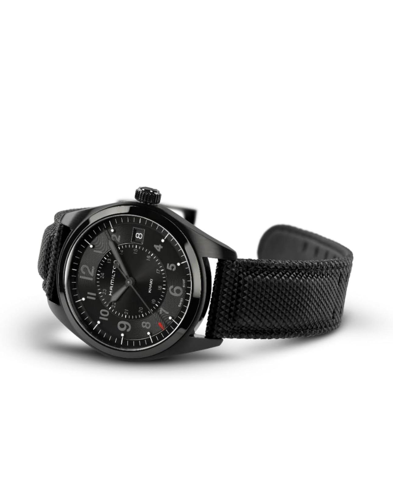 Hamilton Watch Khaki Field Quartz Swiss Made 40mm Watch Black H6840173