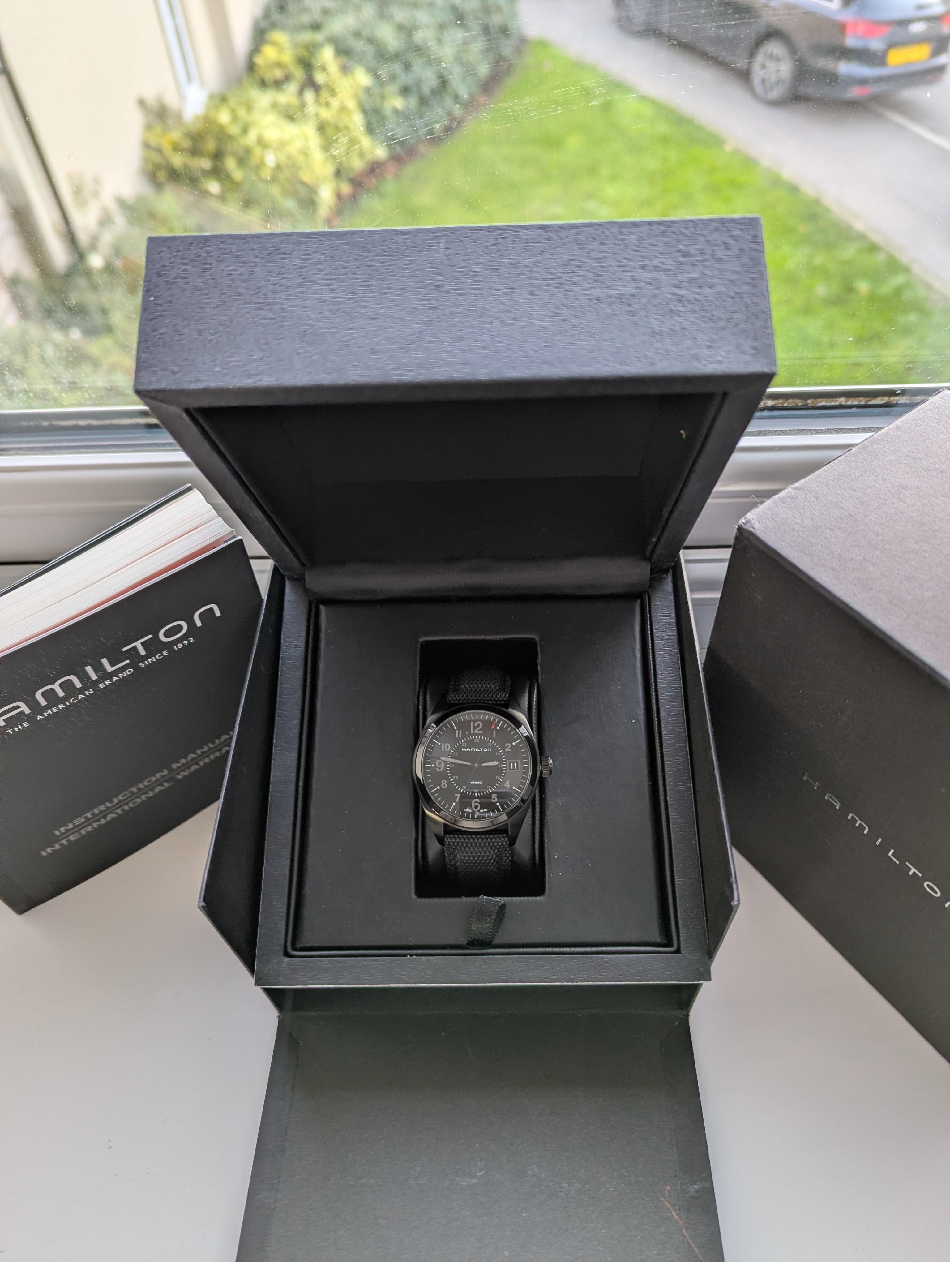 Hamilton Watch Khaki Field Quartz Swiss Made 40mm Watch Black H6840173