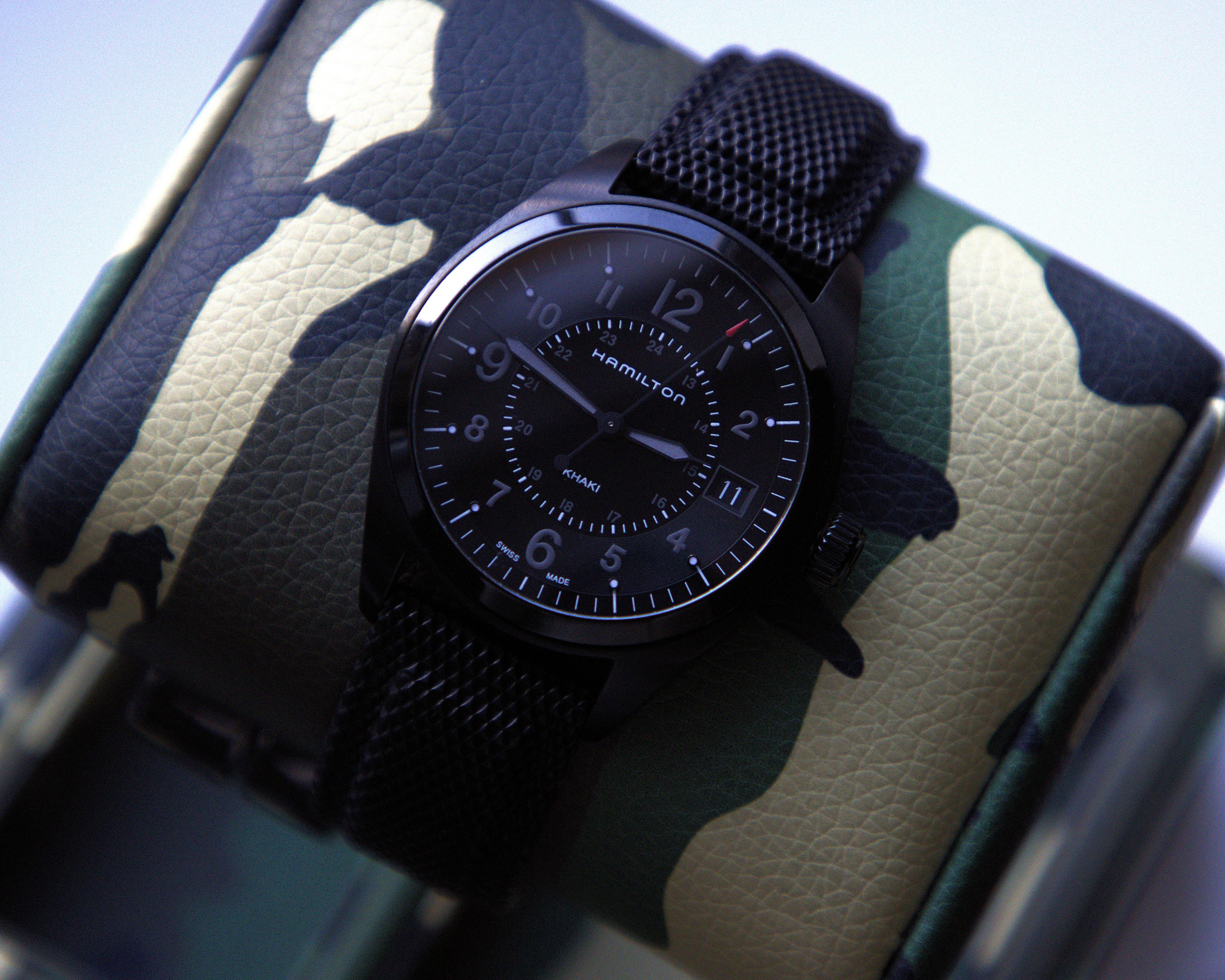 Hamilton Watch Khaki Field Quartz Swiss Made 40mm Watch Black H6840173