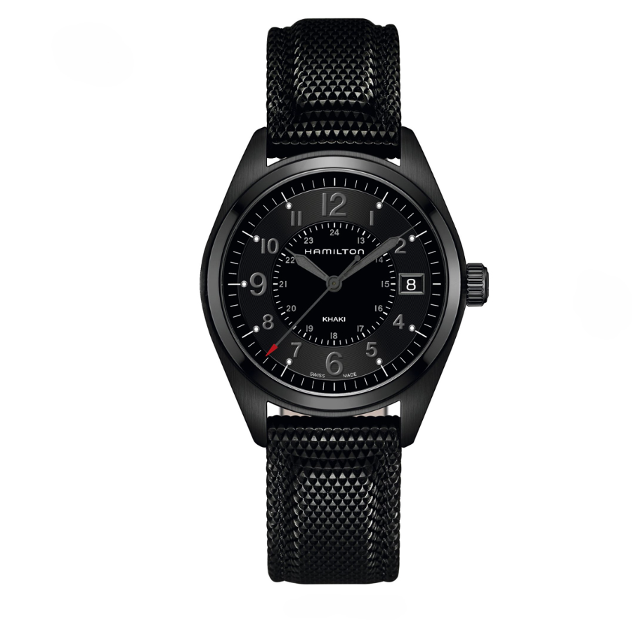Hamilton Watch Khaki Field Quartz Swiss Made 40mm Watch Black H6840173