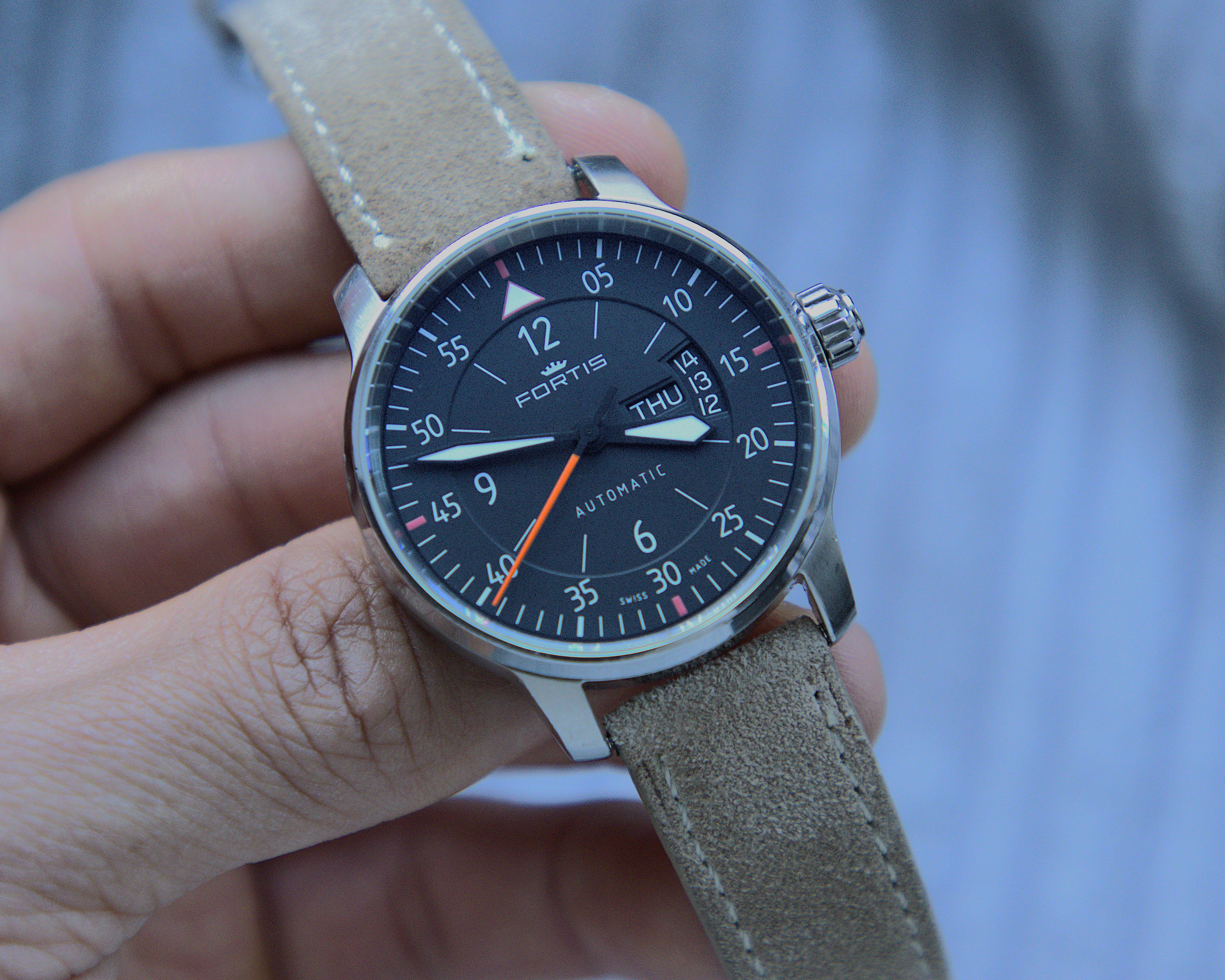 Fortis Aviatis Cockpit Two 704.21.19 L.01 Men's 41mm Men's Automatic