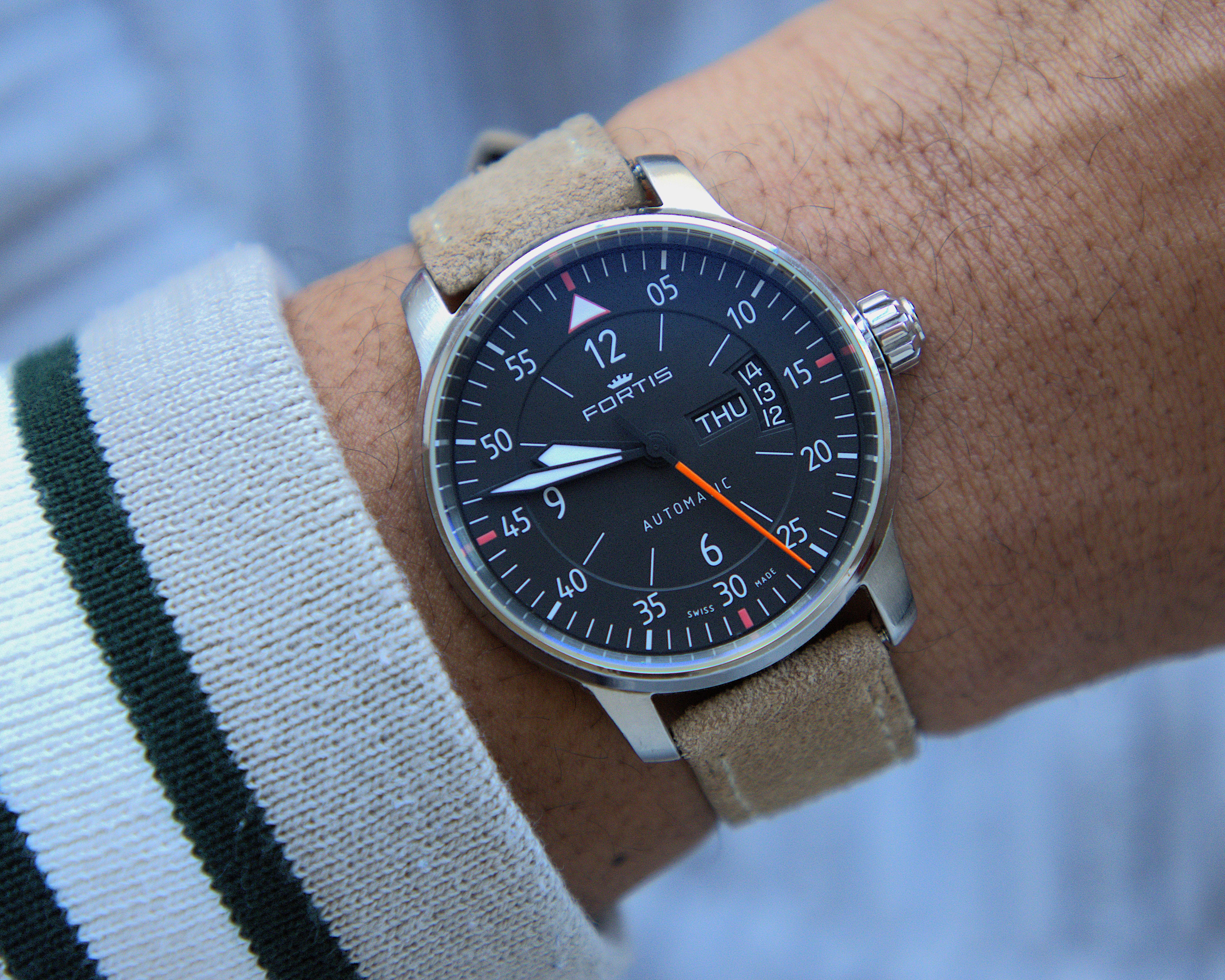 Fortis Aviatis Cockpit Two 704.21.19 L.01 Men's 41mm Men's Automatic