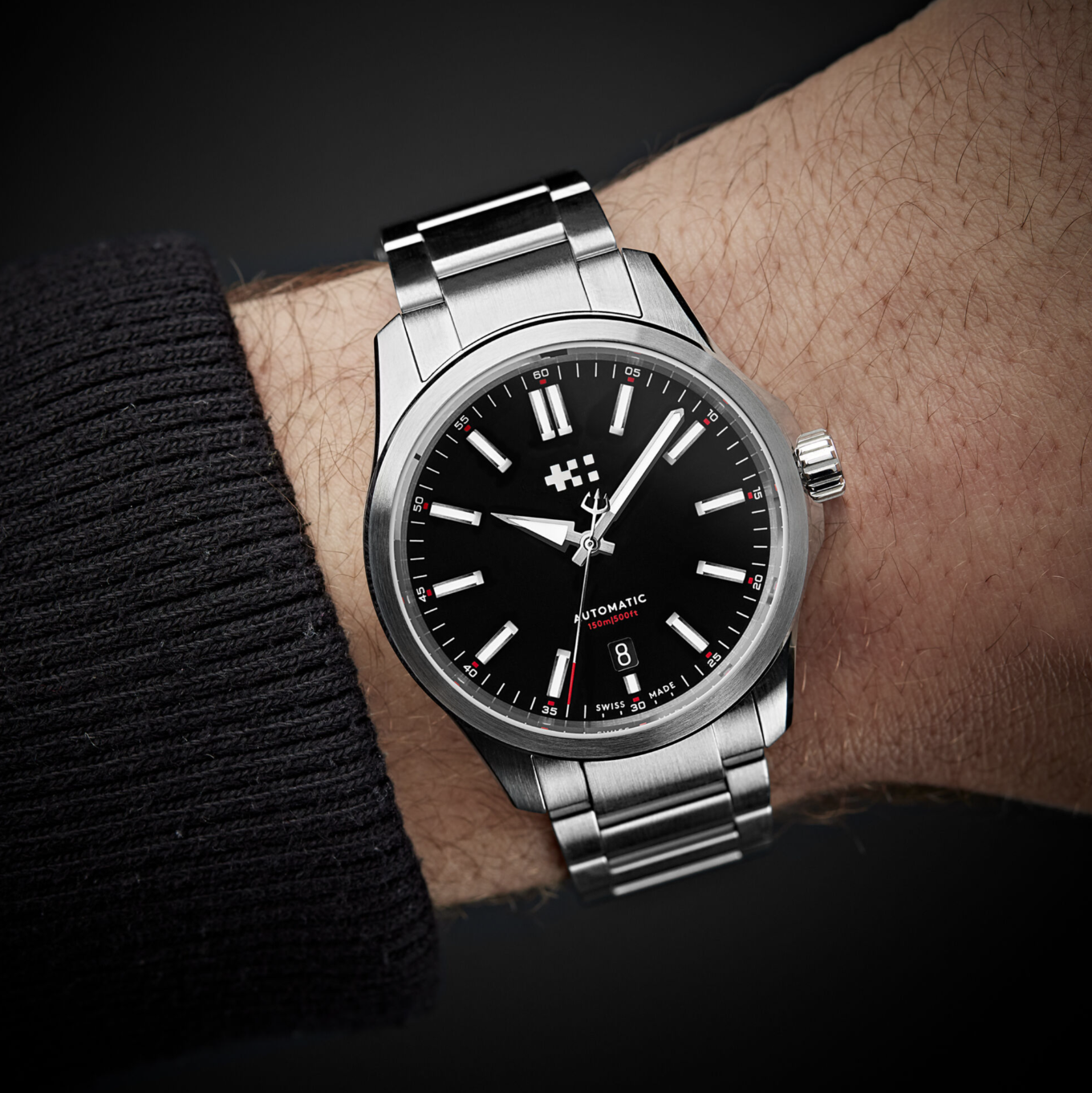 Christopher Ward C63 Sealander Black Dial Automatic Watch 39mm Case w/ Bracelet