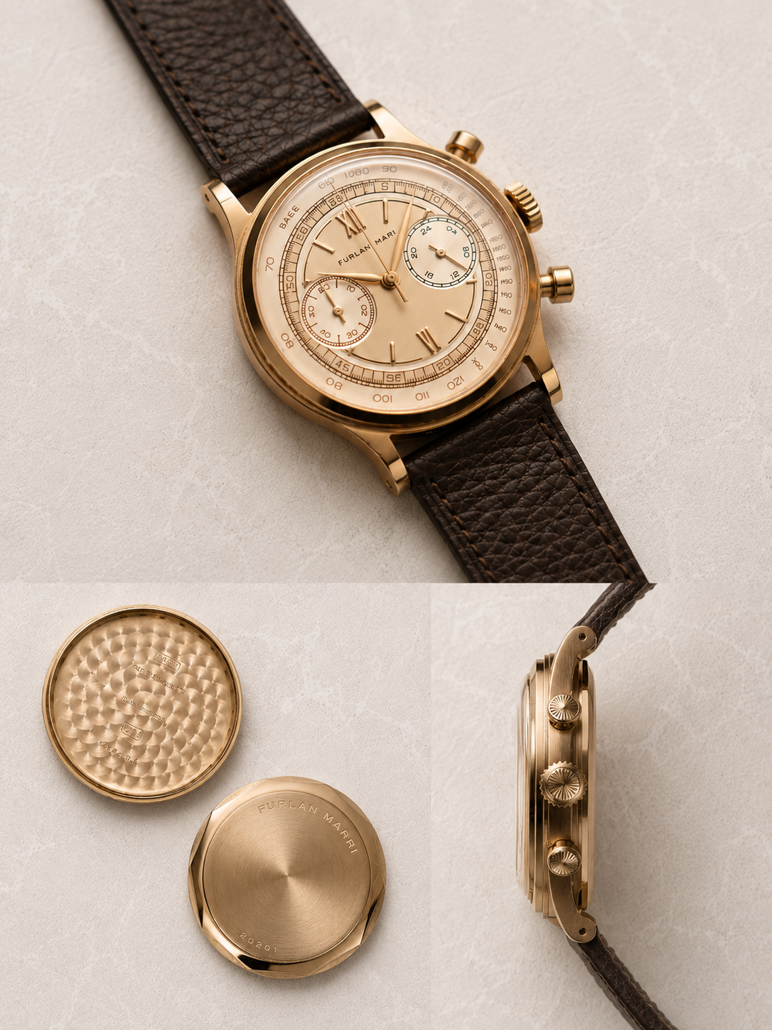 Furlan Marri Chronograph Watch Sabbia-Rosa Mechaquartz 38mm
