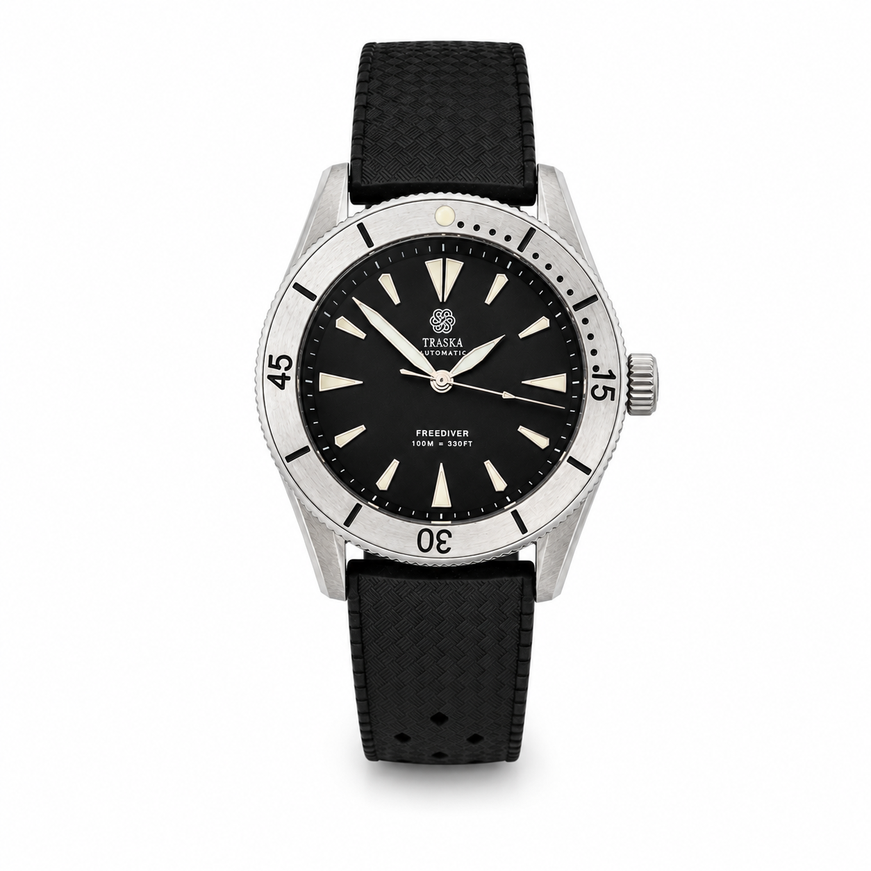 Traska Freediver V1 Automatic Men's Watch Black Dial