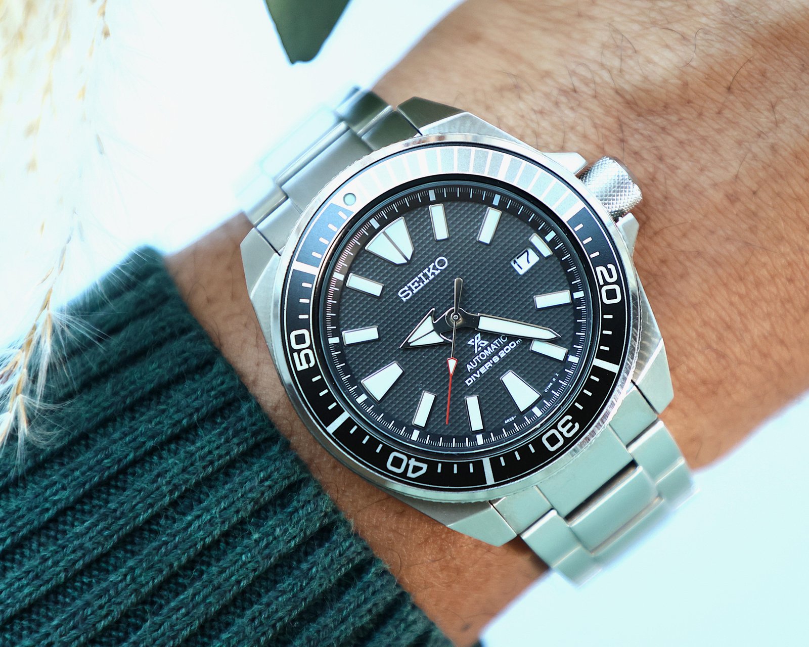 SEIKO PROSPEX – Samurai Bracelet SRPB51K1 Black Dial Automatic Diver's Watch