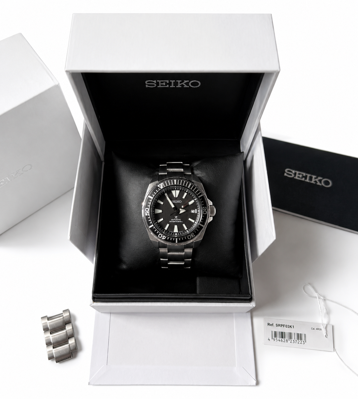 SEIKO PROSPEX – Samurai Bracelet SRPB51K1 Black Dial Automatic Diver's Watch