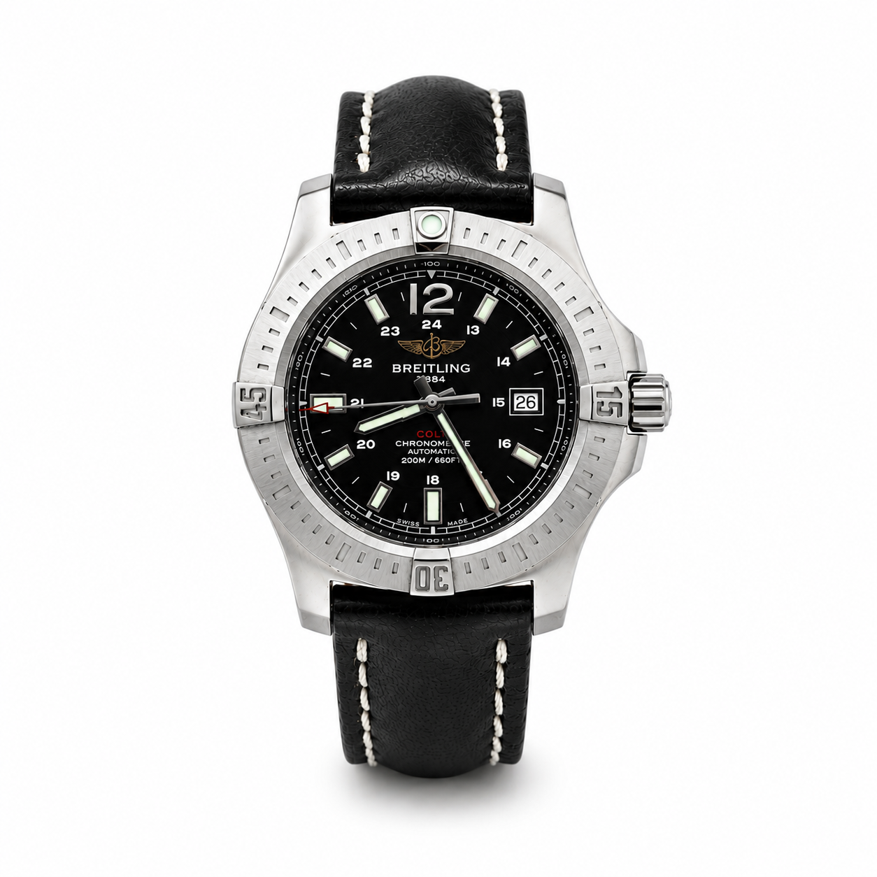Breitling Colt Automatic 38mm A17388 Black Dial – Full Set – Serviced – COSC