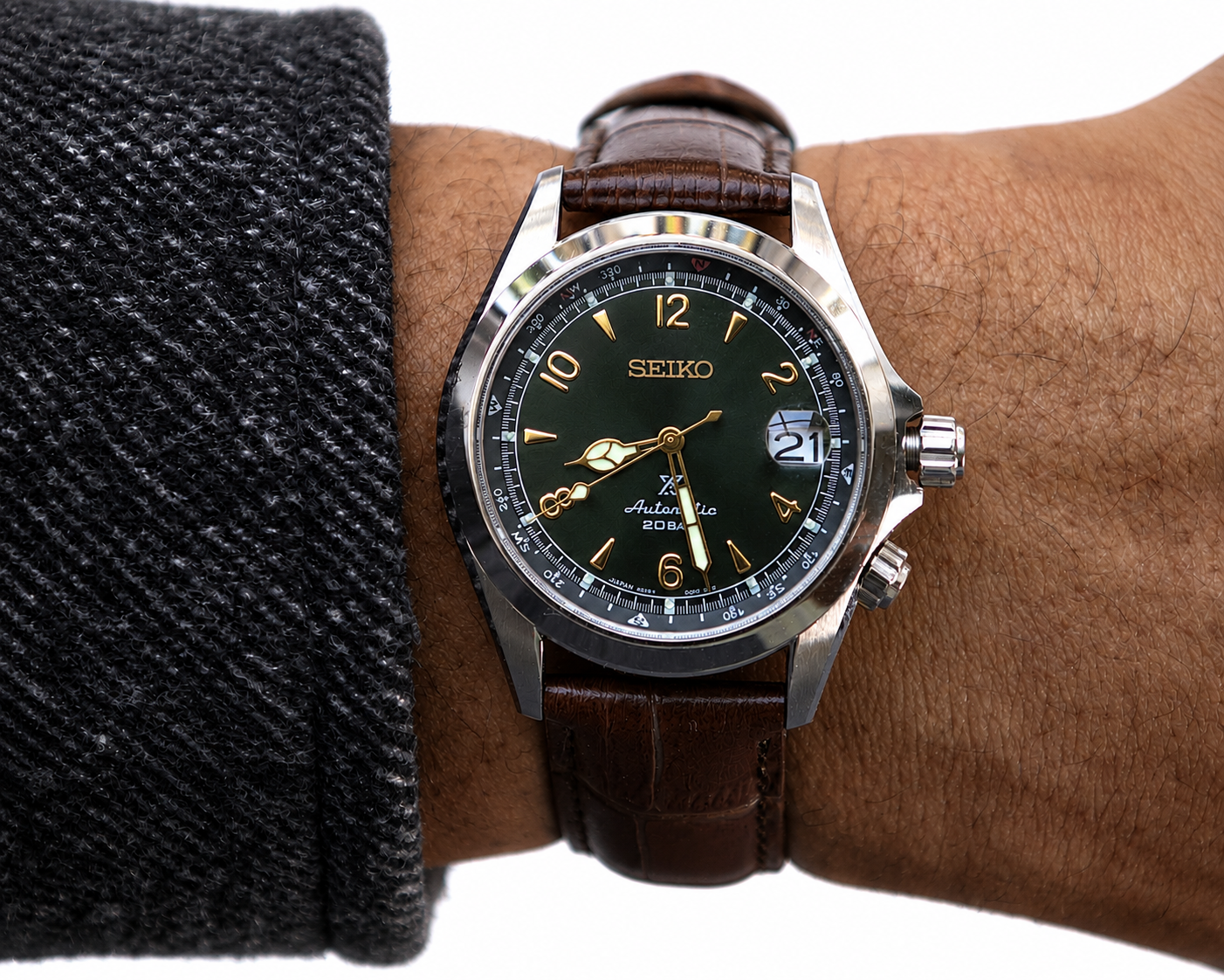 Seiko Men's Prospex Alpinist Watch Green Dial Automatic Watch - SPB121J1