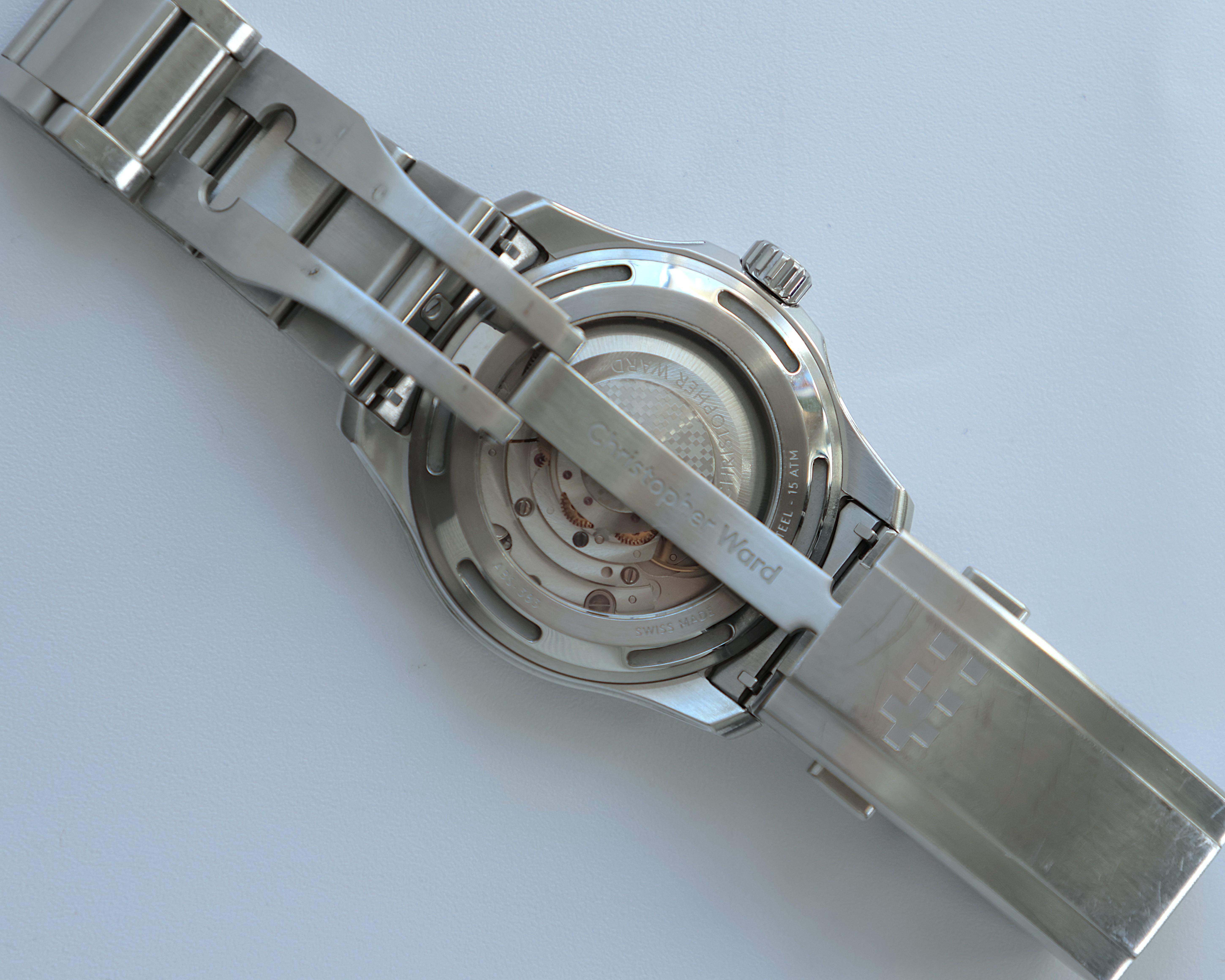 Christopher Ward C63 Sealander Black Dial Automatic Watch 39mm Case w/ Bracelet