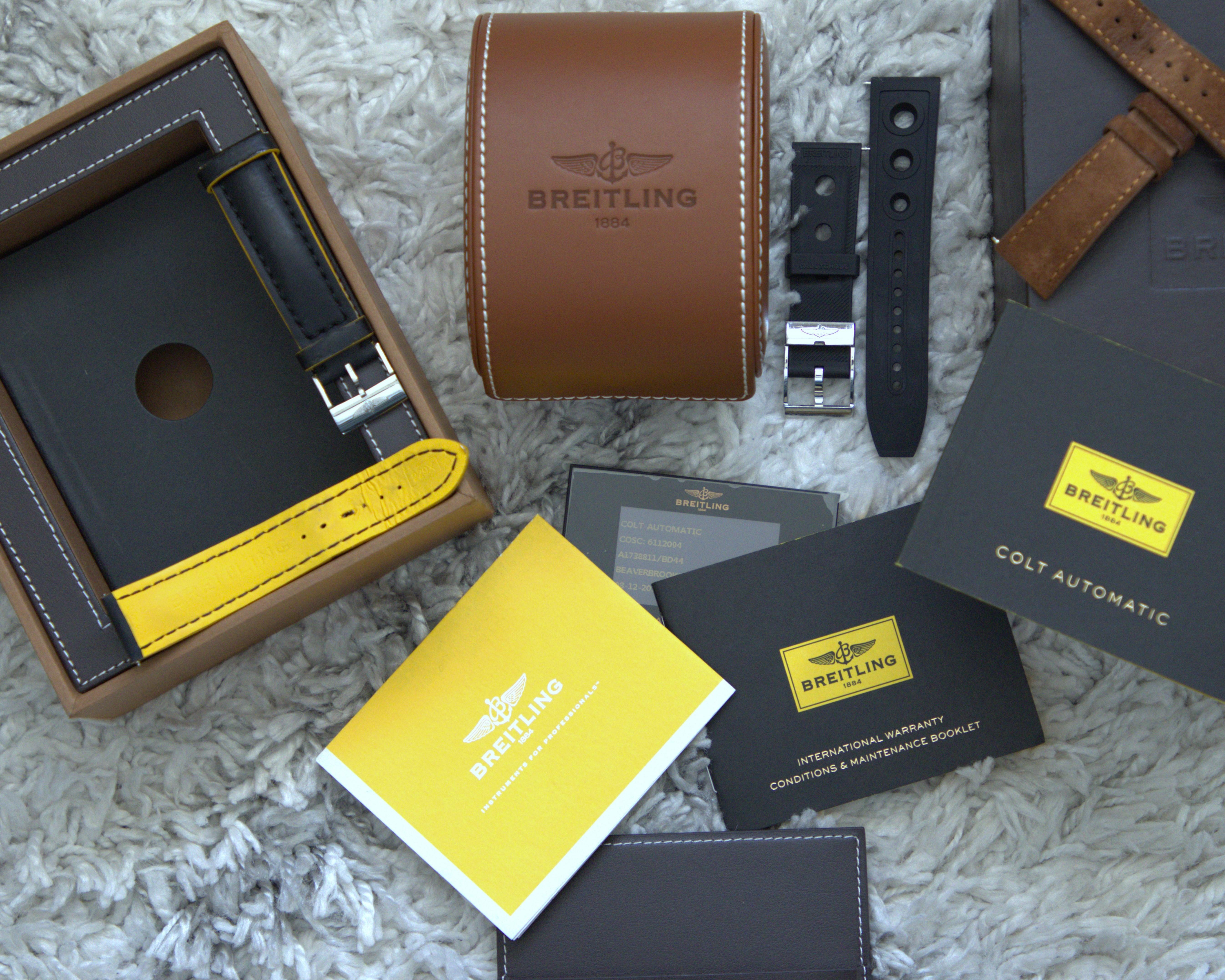 Breitling Colt Automatic 38mm A17388 Black Dial – Full Set – Serviced – COSC