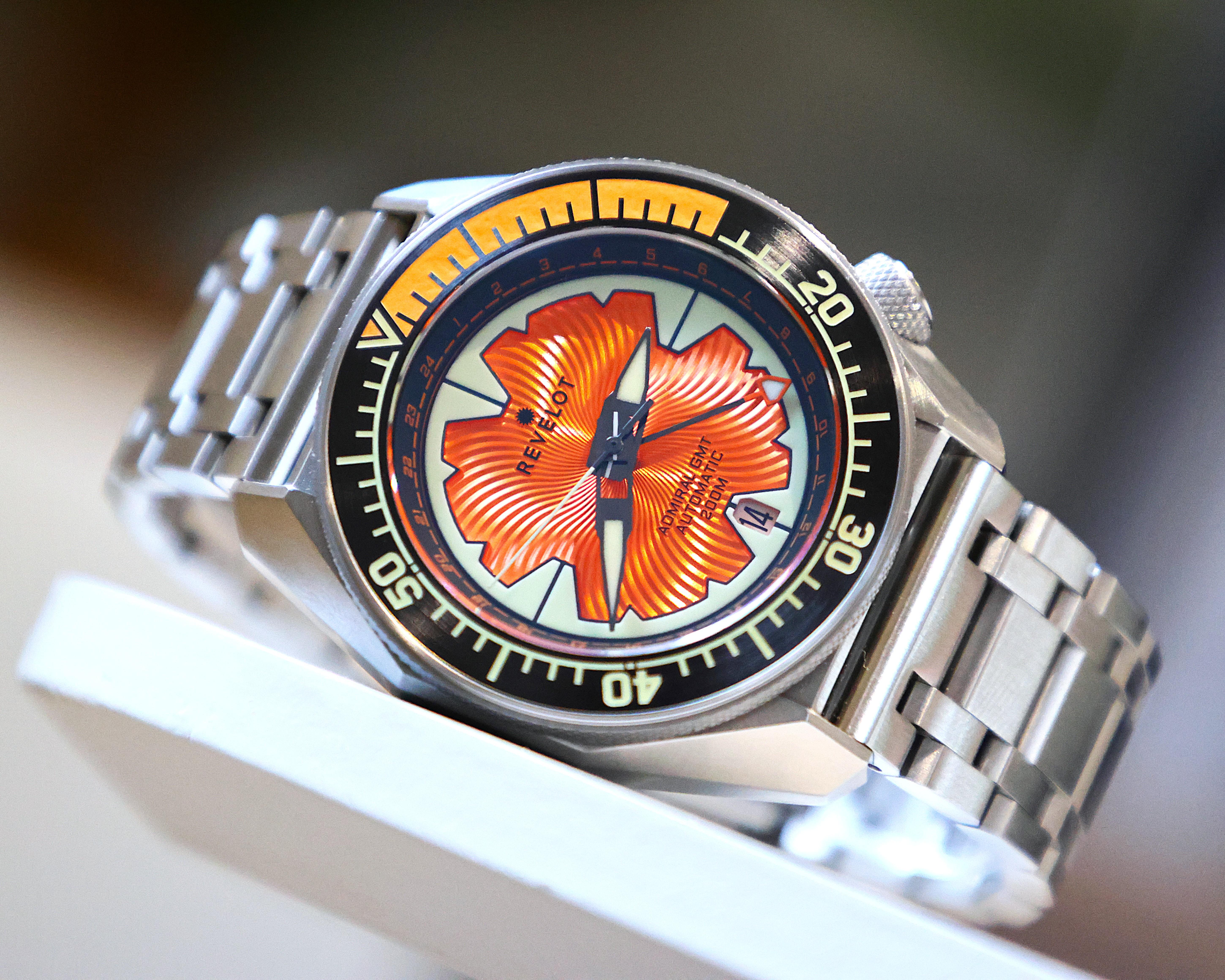 Revelot R10 Admiral GMT Molten Steel – Seiko NH34 Automatic Watch - RRP £312