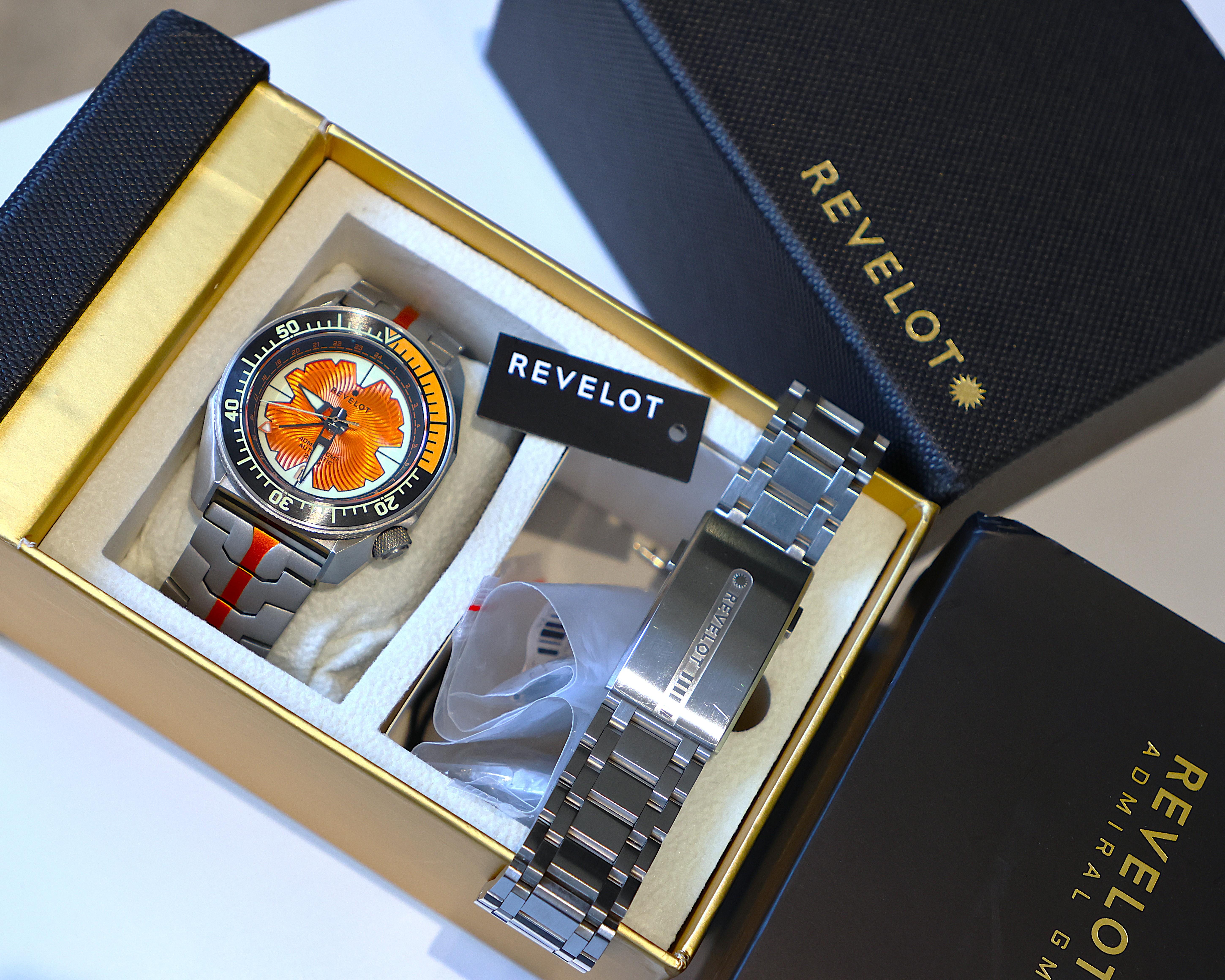 Revelot R10 Admiral GMT Molten Steel – Seiko NH34 Automatic Watch - RRP £312