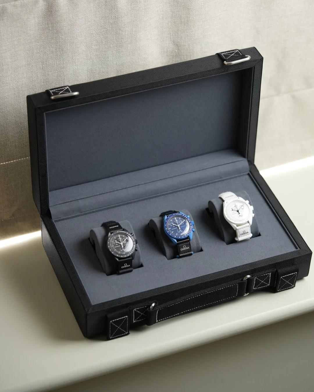Omega x Swatch Moonswatch Custom Watch Holder Fligh Case Box - RRP £395