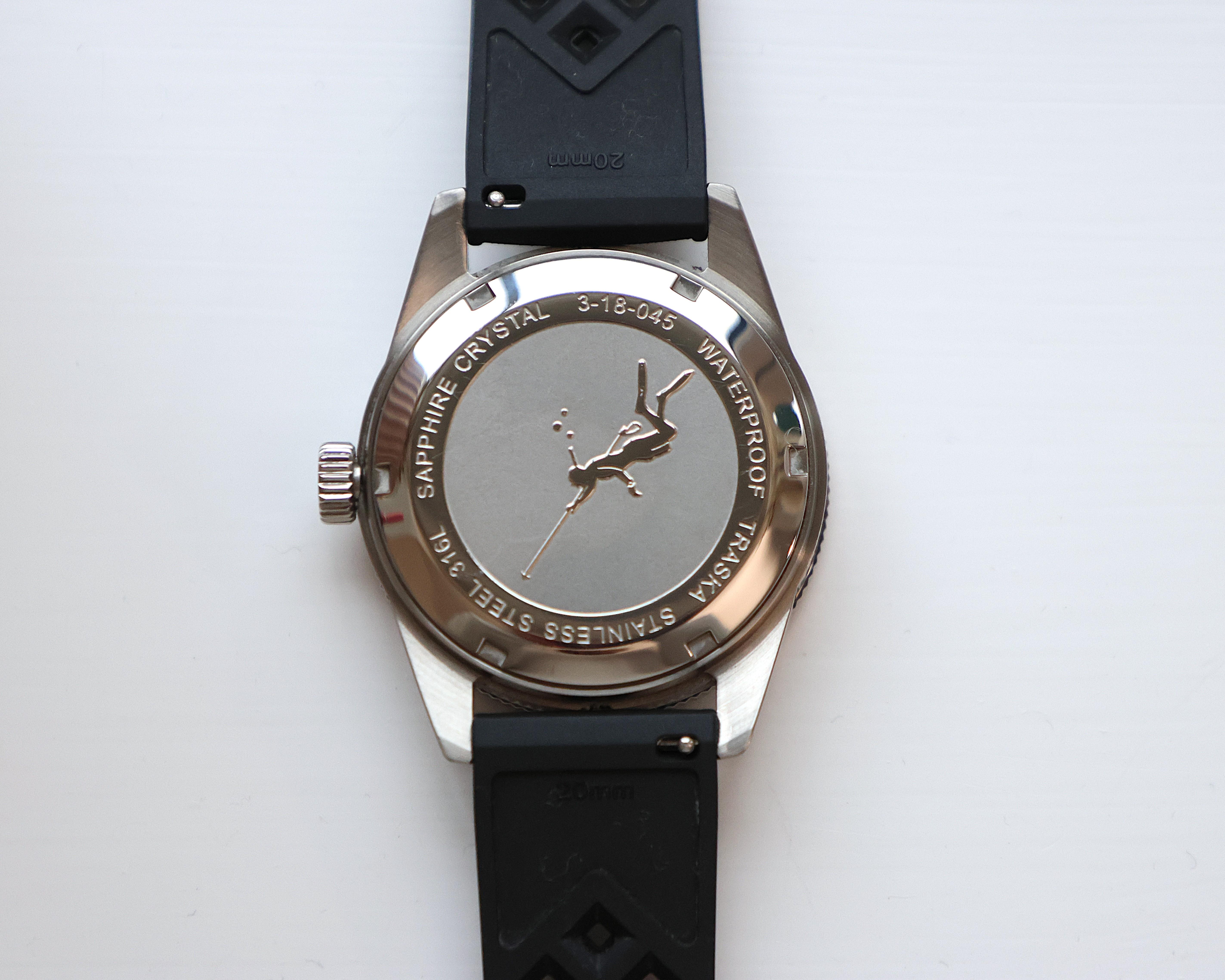 Traska Freediver V1 Automatic Men's Watch Black Dial