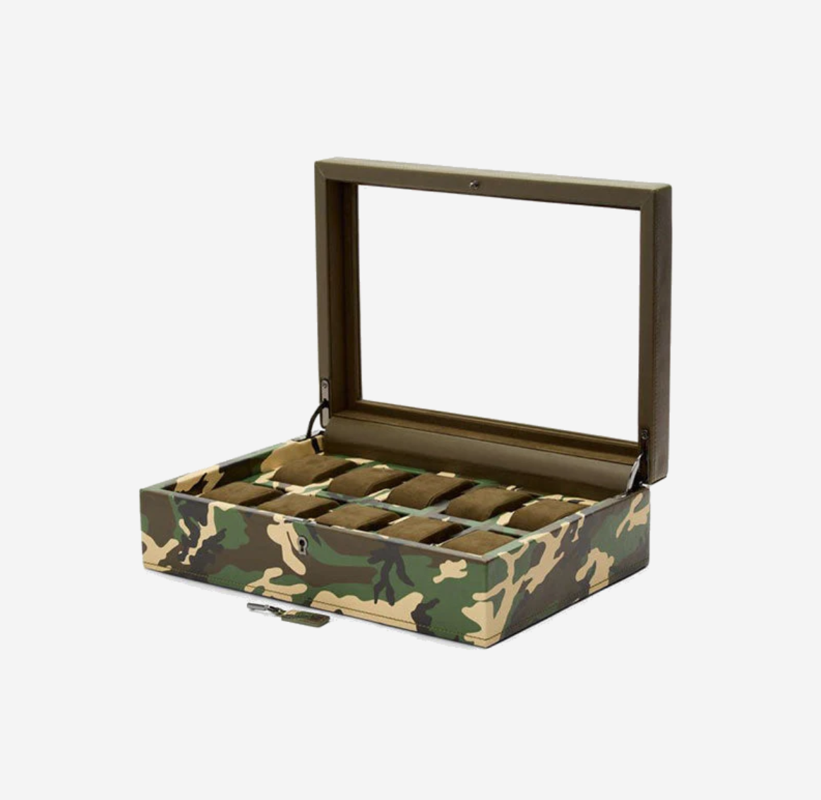 WOLF Elements Earth 10-Watch Luxery Display Case – Green Camo Edition RRP £375