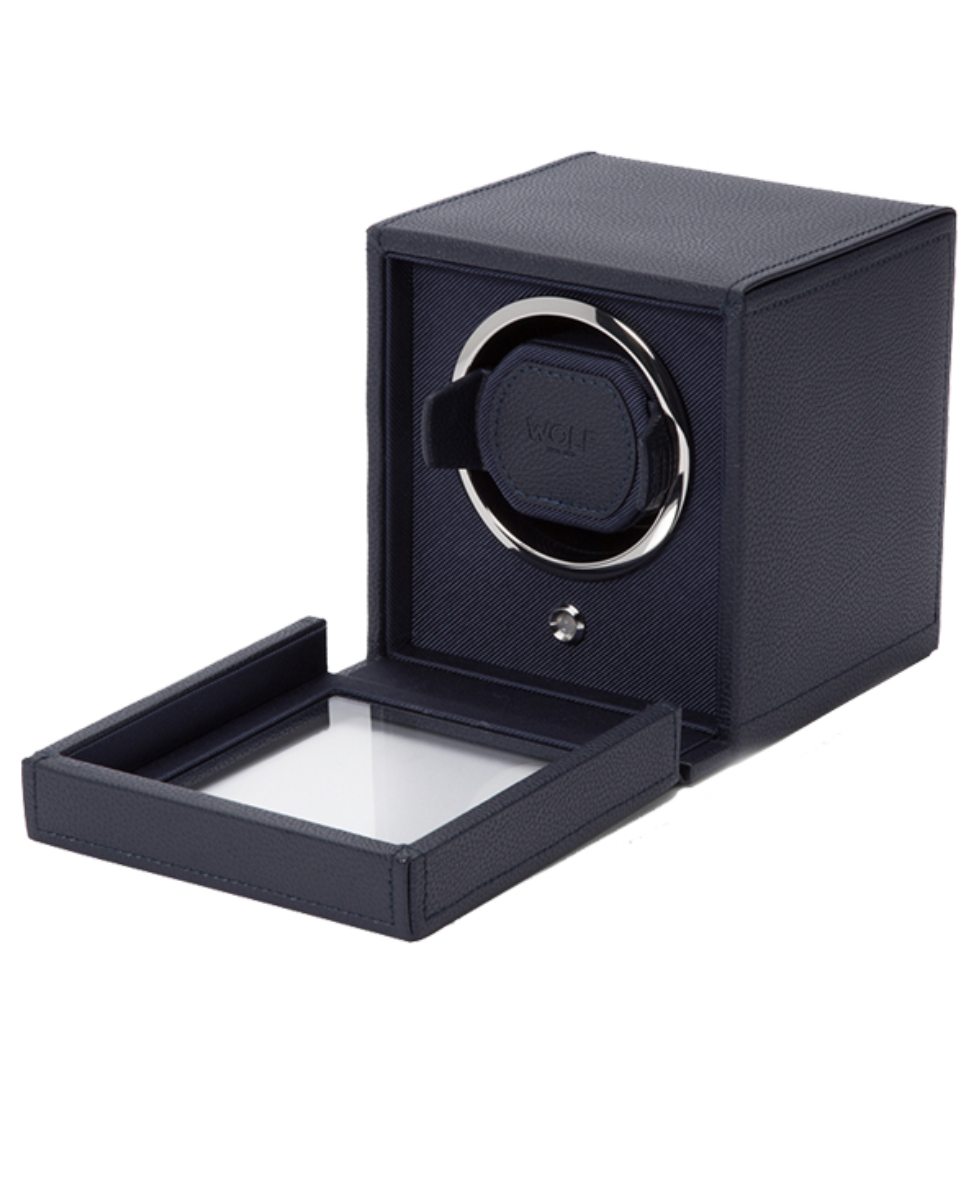 WOLF Cub Single Watch Winder – Navy RRP £325