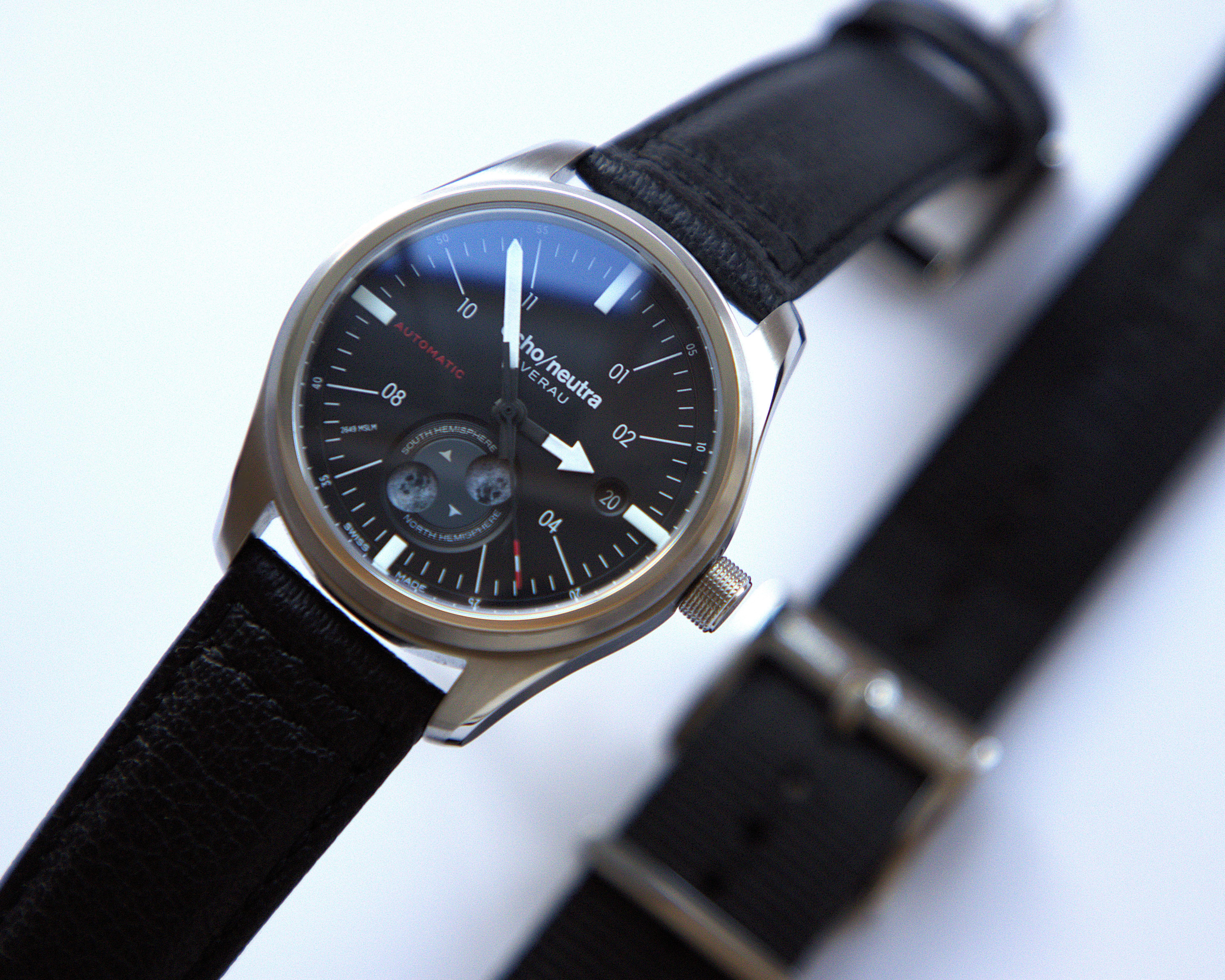 Echo Neutra Averau Moon Phase Blue 39mm Automatic Watch --