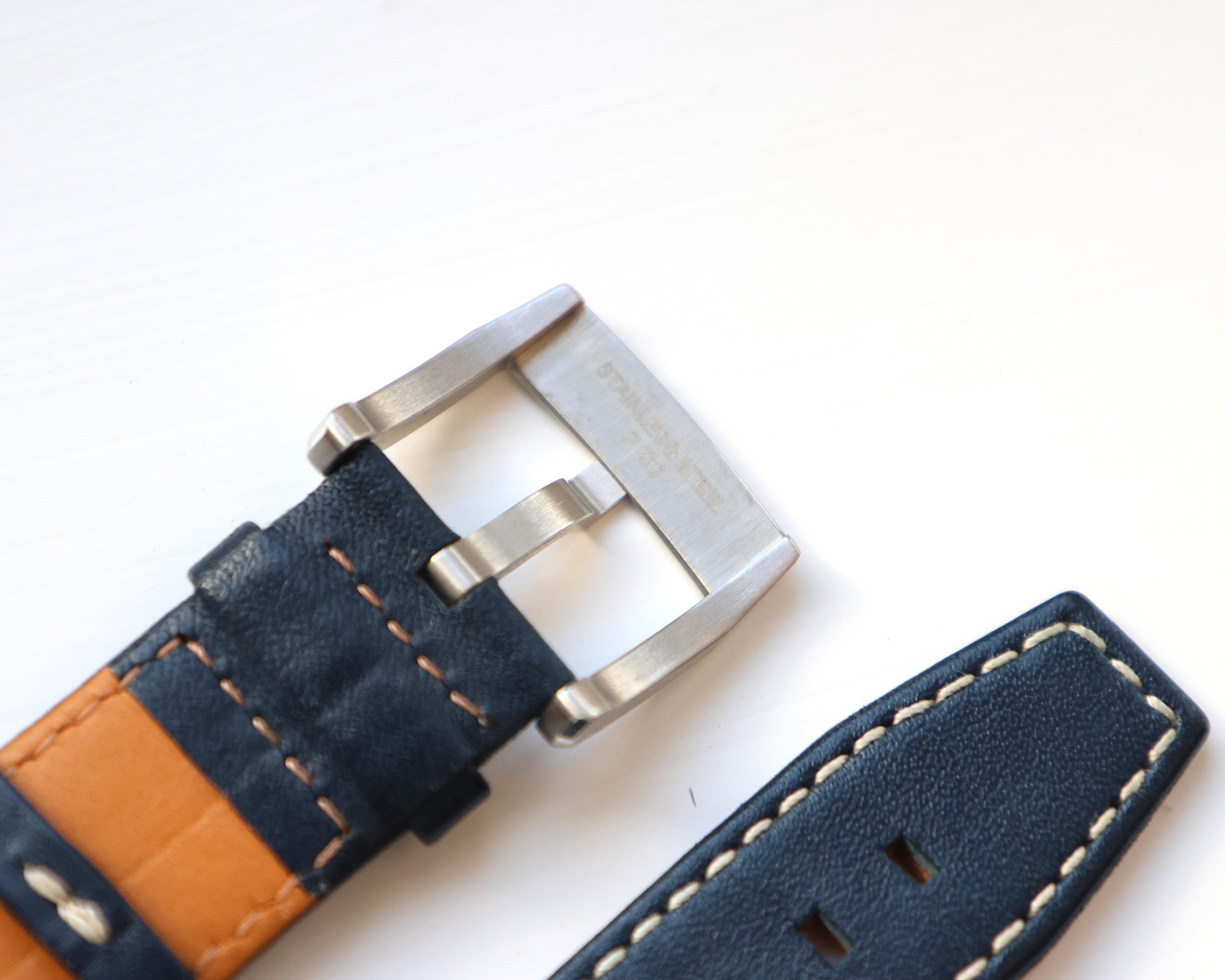 Longines Semi Matt Blue Calf Leather Strap 22mm