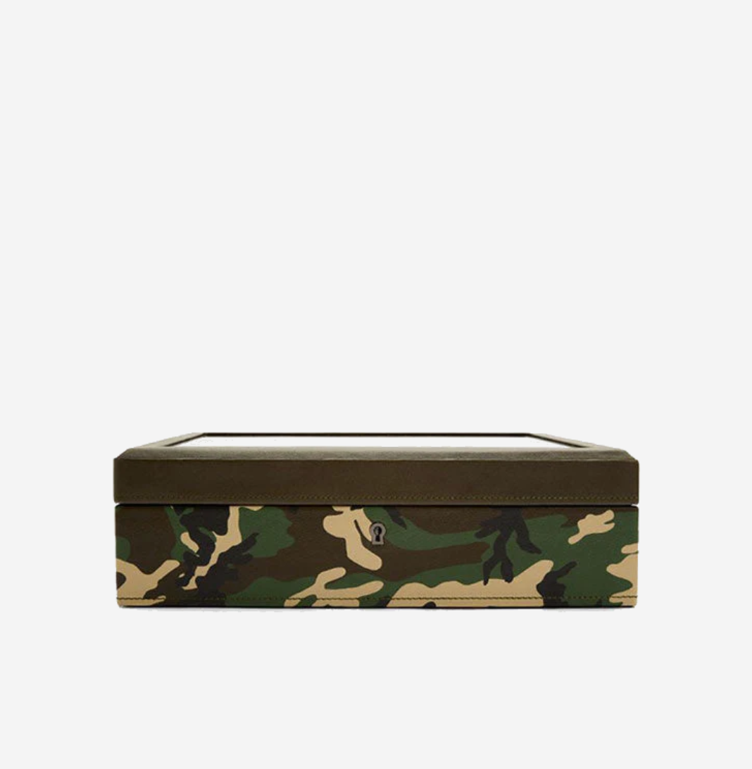 WOLF Elements Earth 10-Watch Luxery Display Case – Green Camo Edition RRP £375