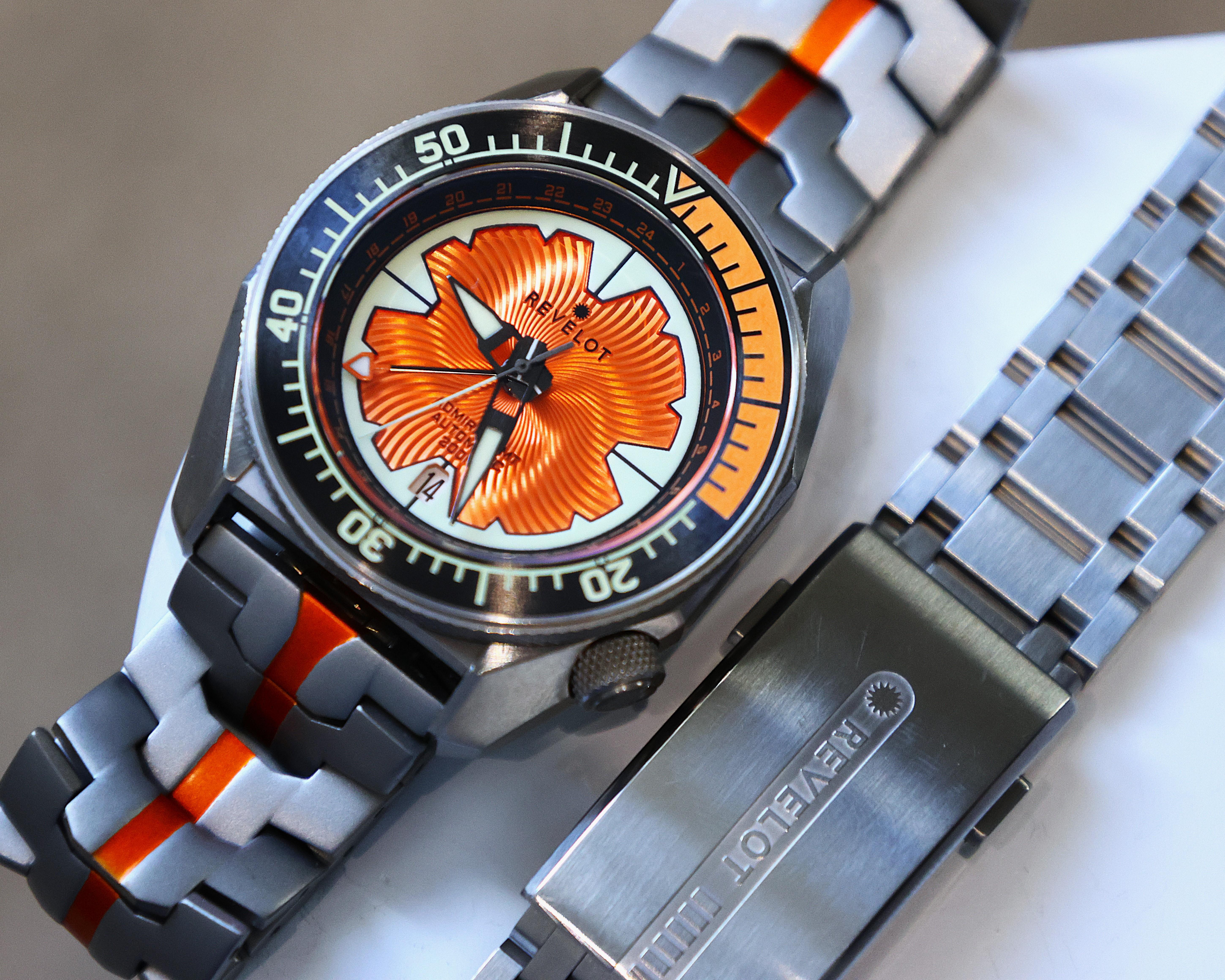 Revelot R10 Admiral GMT Molten Steel – Seiko NH34 Automatic Watch - RRP £312