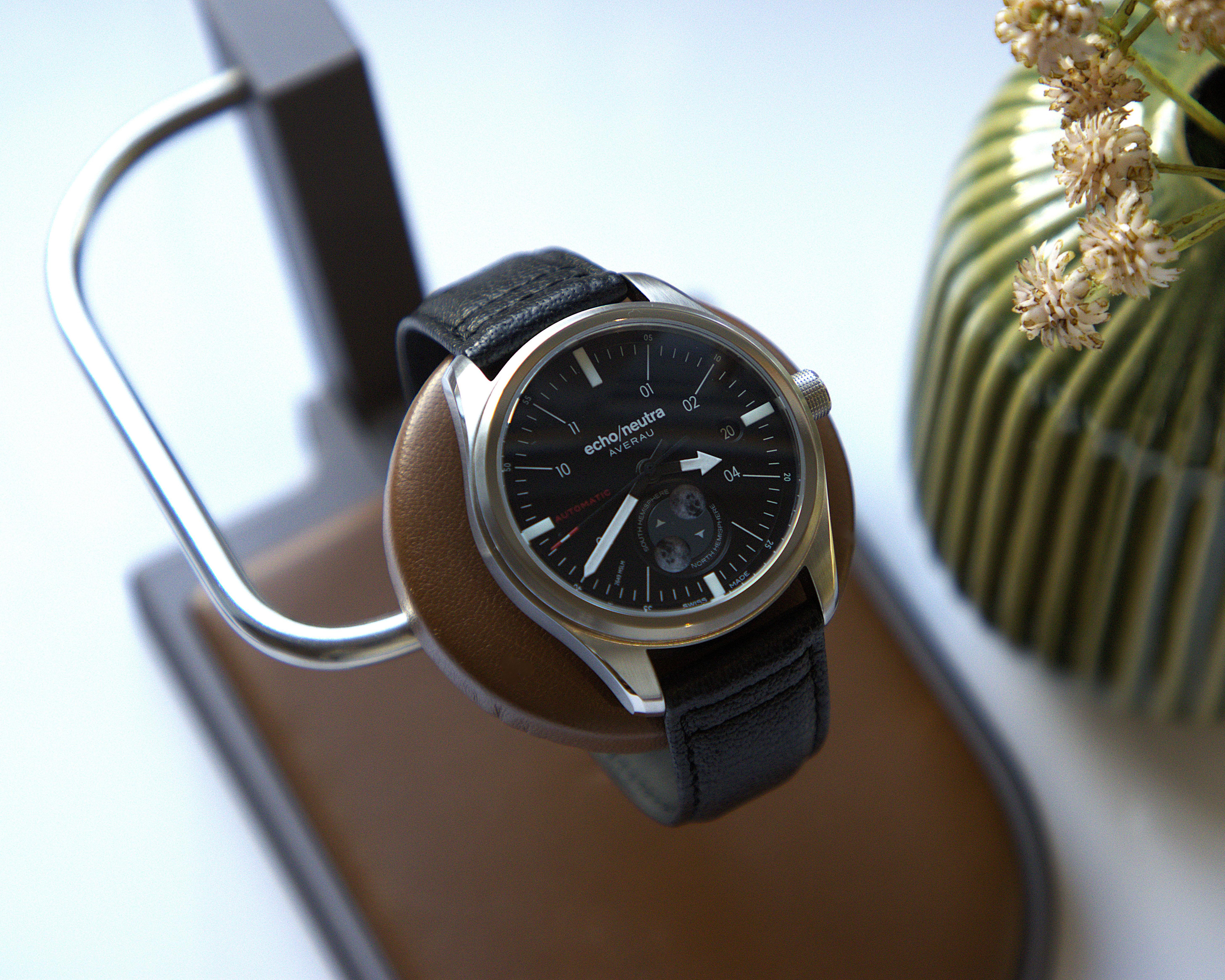 Echo Neutra Averau Moon Phase Blue 39mm Automatic Watch --