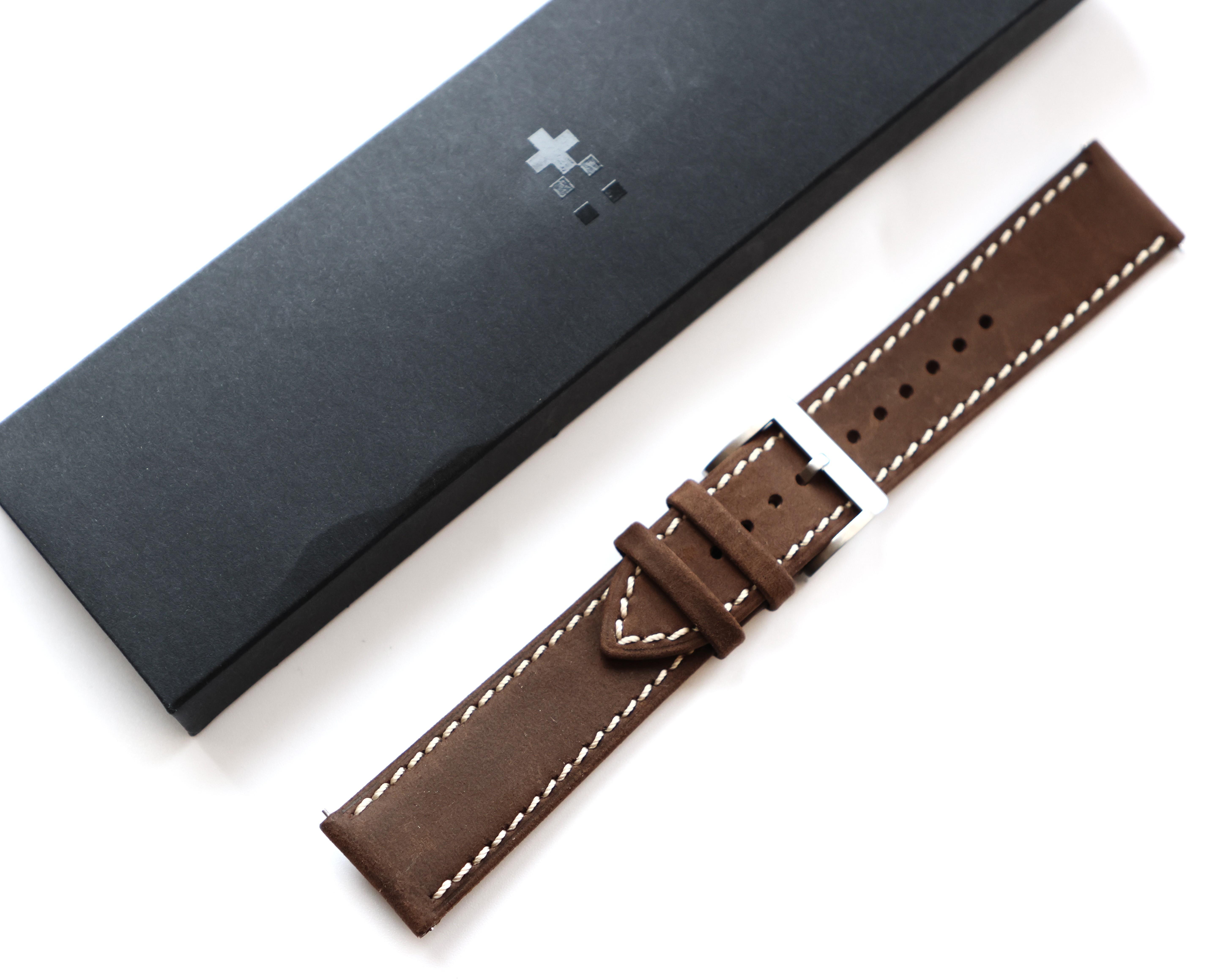 Christopher Ward Dark Brown Genuine Leather Strap 22mm