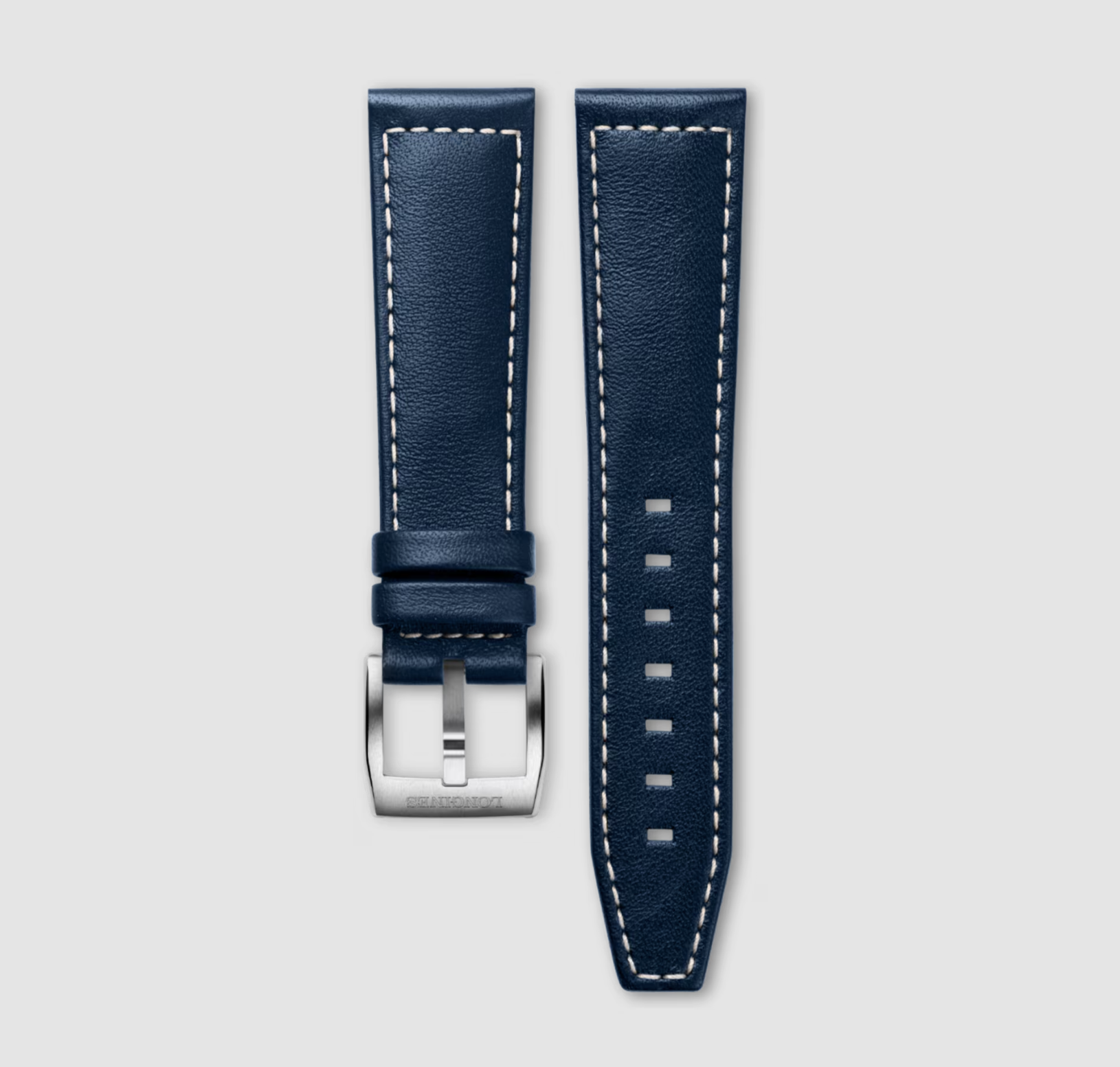 Longines Semi Matt Blue Calf Leather Strap 22mm